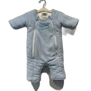 Baby Merlin's Magic Sleepsuit Swaddle Transition Sleeper Blue Cotton Large 6-9m